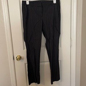 Pinstripe black work pants